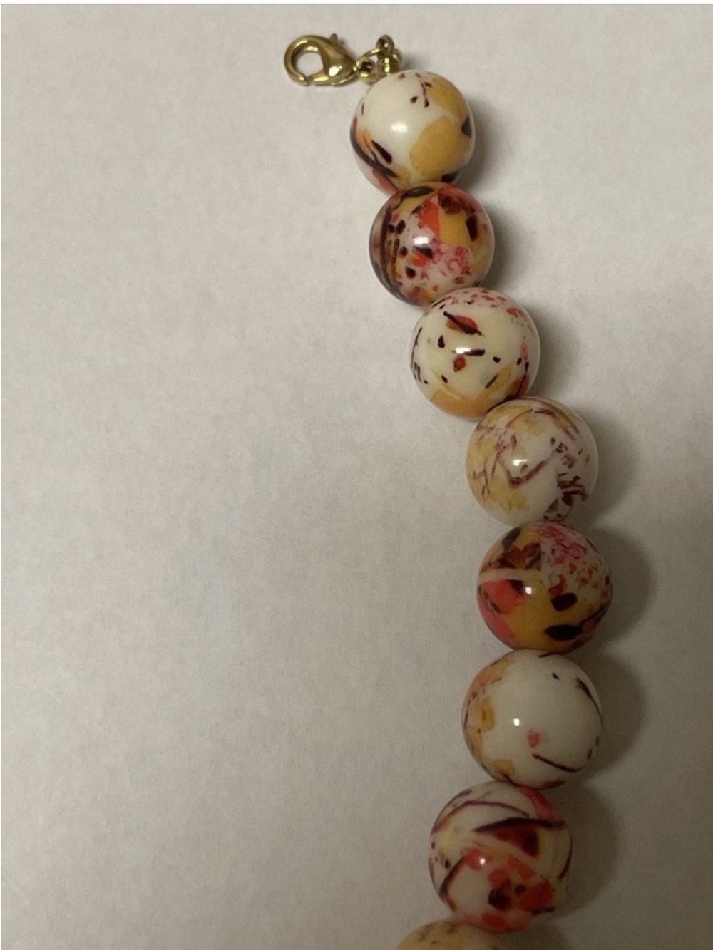 Vera Neumann MMA. CN, Speckled Bead Statement Necklace multicolor Very RARE - Picture 10 of 12